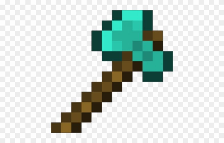 Axe Clipart Minecraft Diamond - Minecraft Double Sided Axe - Png Download