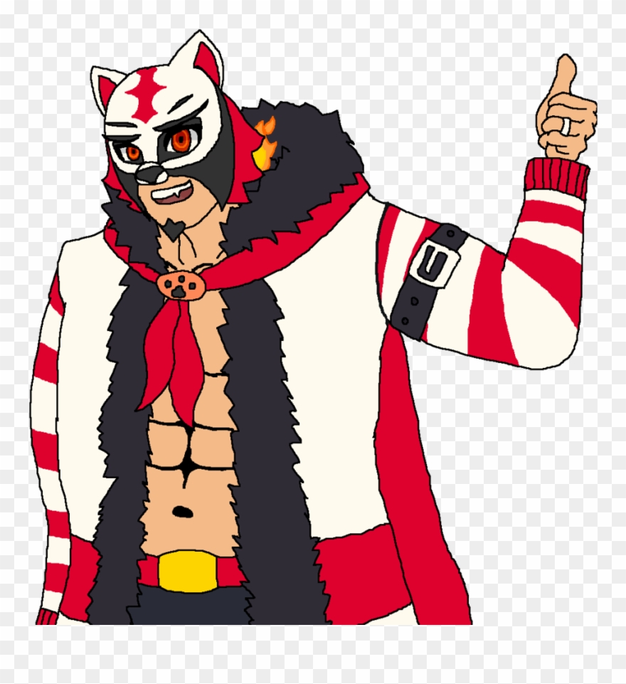 Flaming Tigre The Shsl Luchador I Love Him So Much - Cartoon Clipart