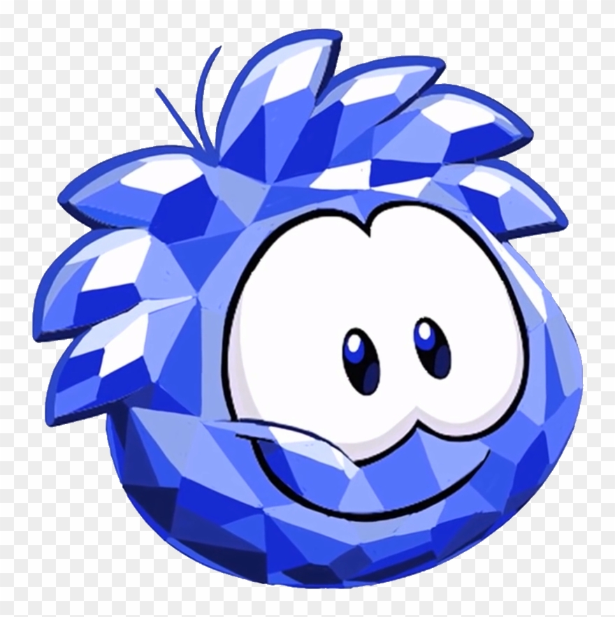 Crystal Clipart Blue Crystal - Puffle Cristal - Png Download