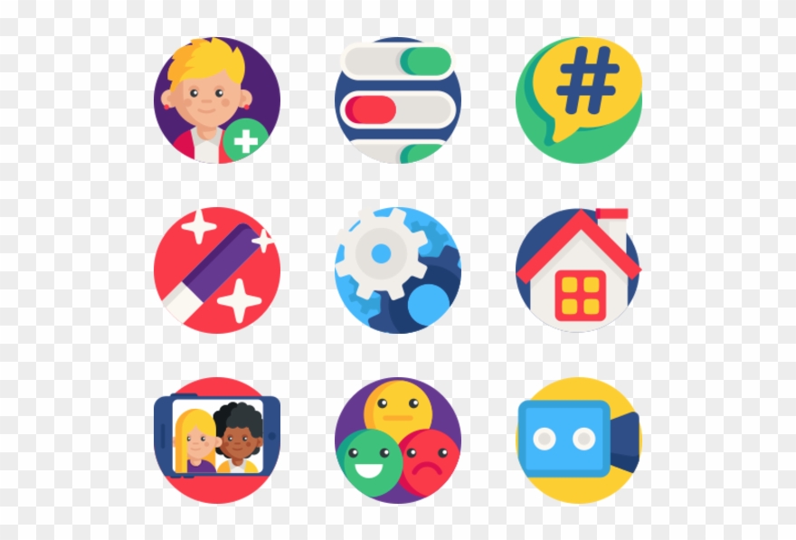 Social Media - Free Flat Icons Clipart