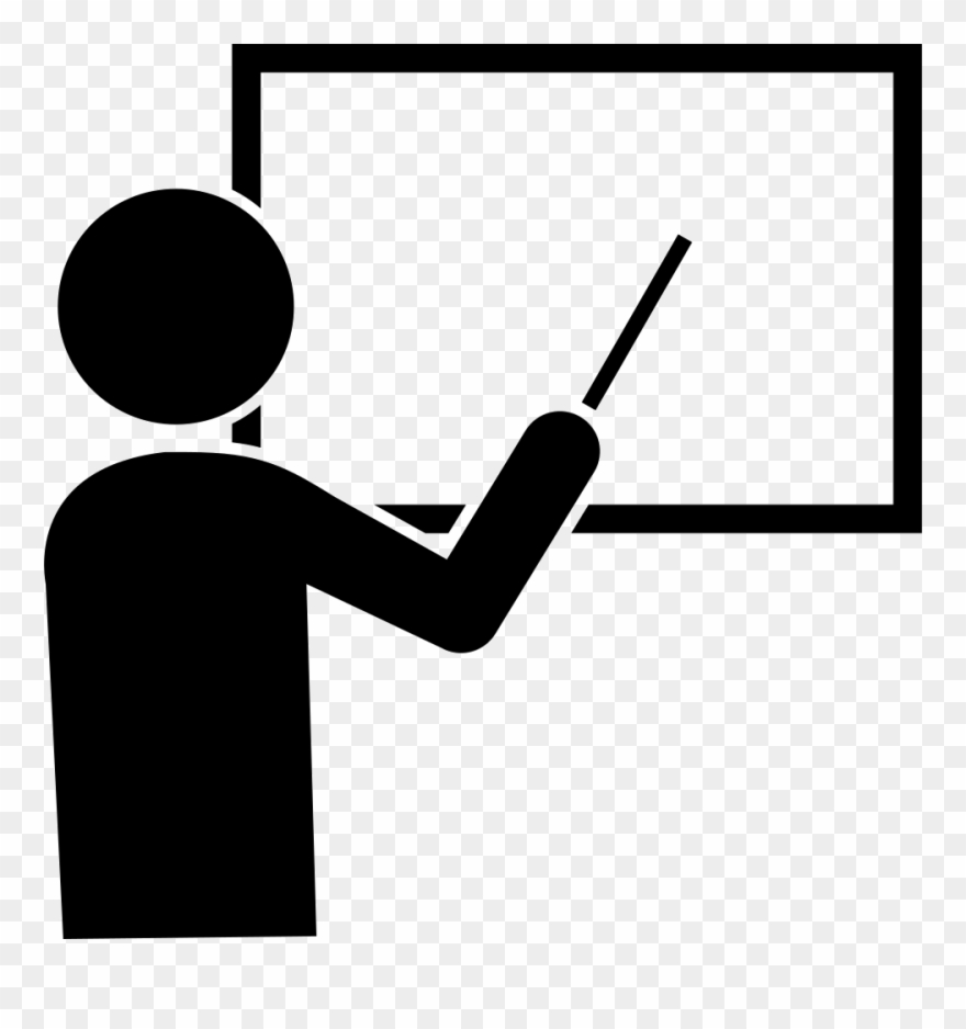 Male Cartoon Pointing To White Board Comments Clipart