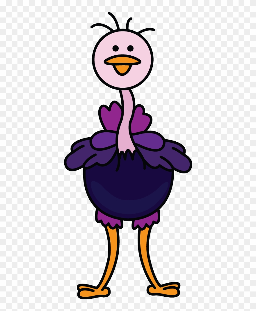 How To Draw - Ostrich Easy Drawing Clipart