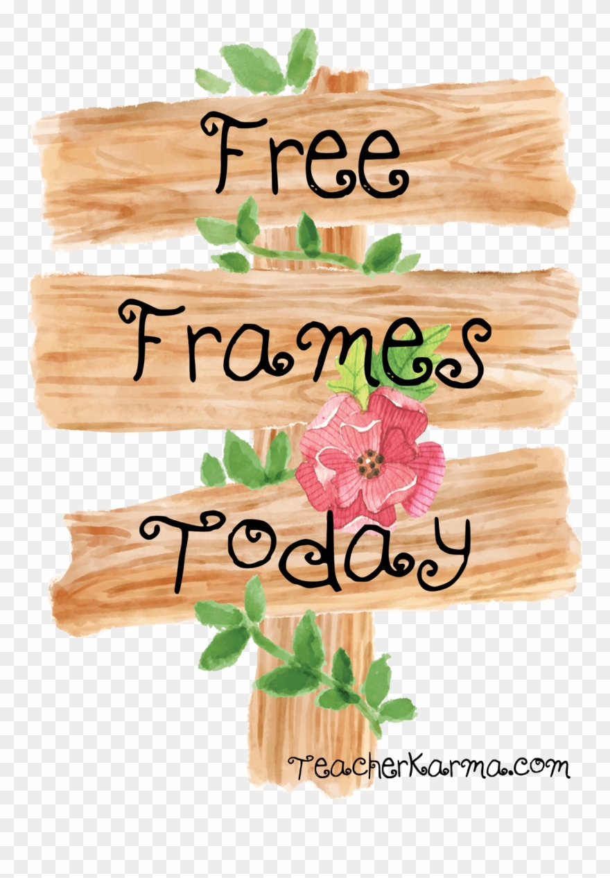 16 Free Wooden Sign Flower Frames Today - Clip Art - Png Download