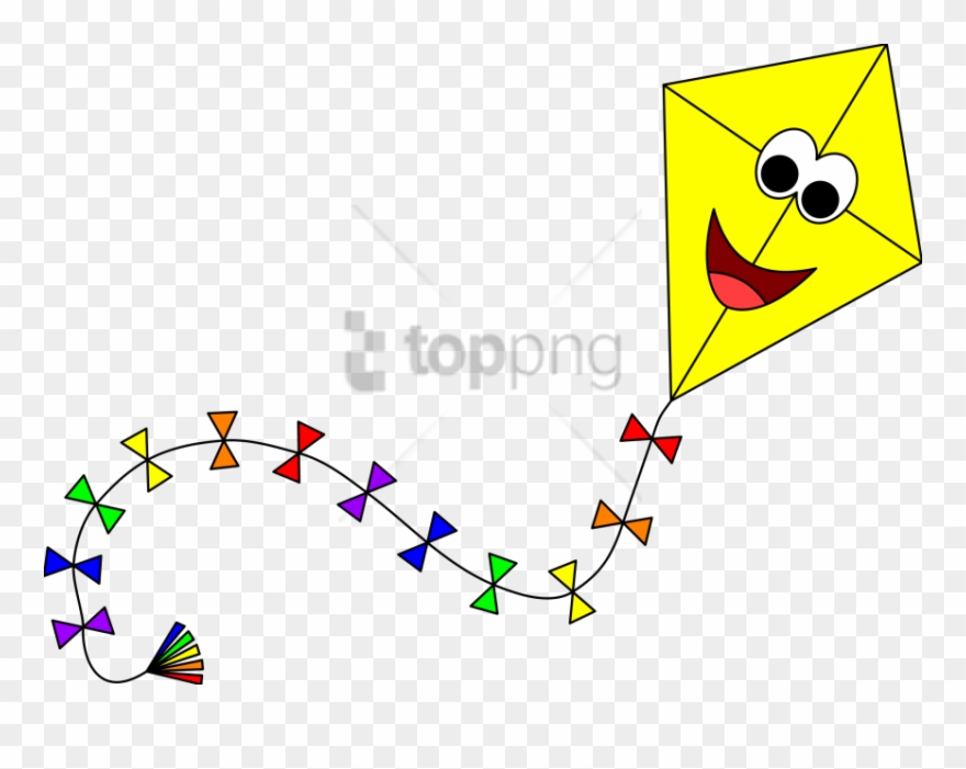 Yellow With Face Icons Transparent Background - Kite Clipart - Png Download