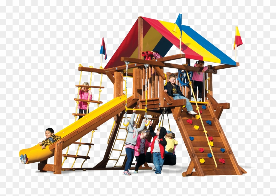 Rainbow Swing Set - Playground Slide Clipart