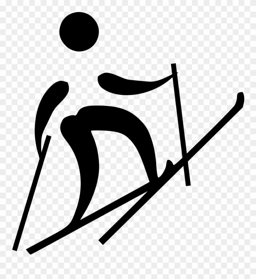 Ski Mountaineering Pictogram Clipart