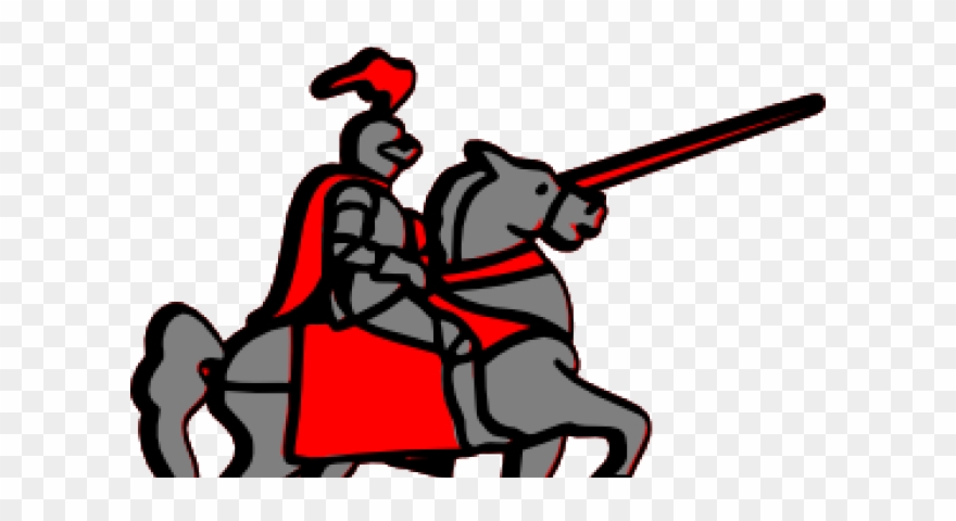 Knight Clipart Medieval Period - Jousting Horse Cartoon - Png Download
