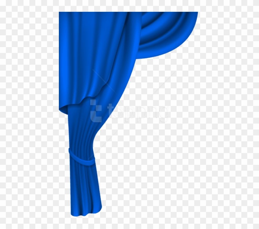Free Png Download Blue Curtain Transparent Clipart - Blue Curtains Transparent Background