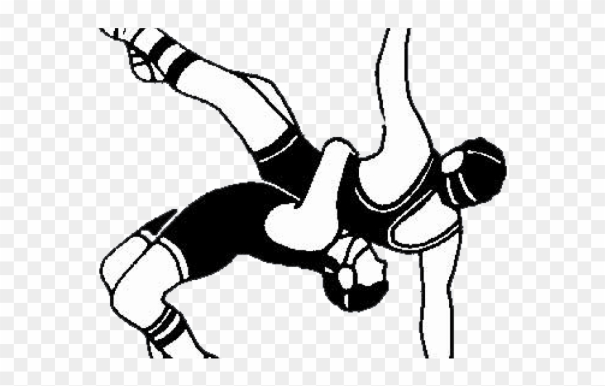 Wrestling Clipart High School Wrestling - Wrestling Clipart Black And White - Png Download