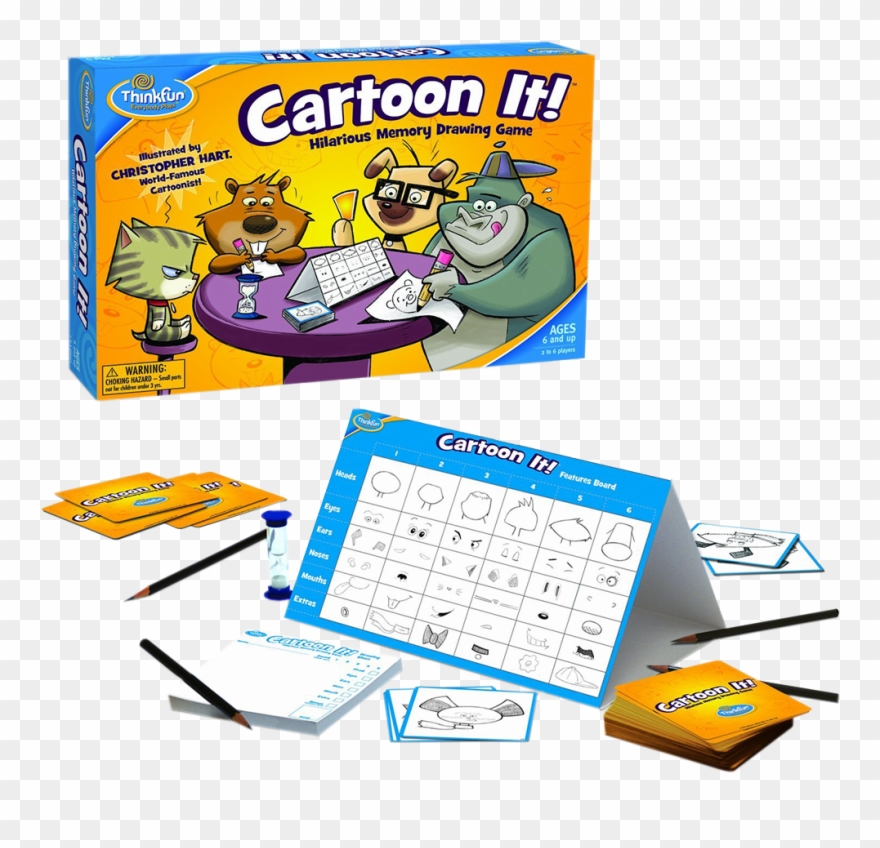 Clip Art Free Library Buy Thinkfun Cartoon It Toy For - Cartoon It - Png Download