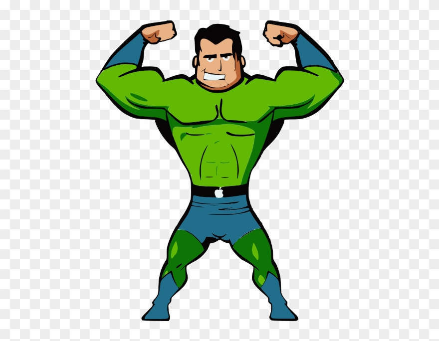 Mascotnewpng - Strong Muscle Man Cartoon Clipart