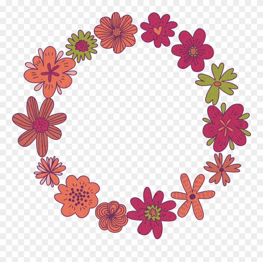 Flower Wreath Drawing - Transparent Drawn Flower Crown Clipart