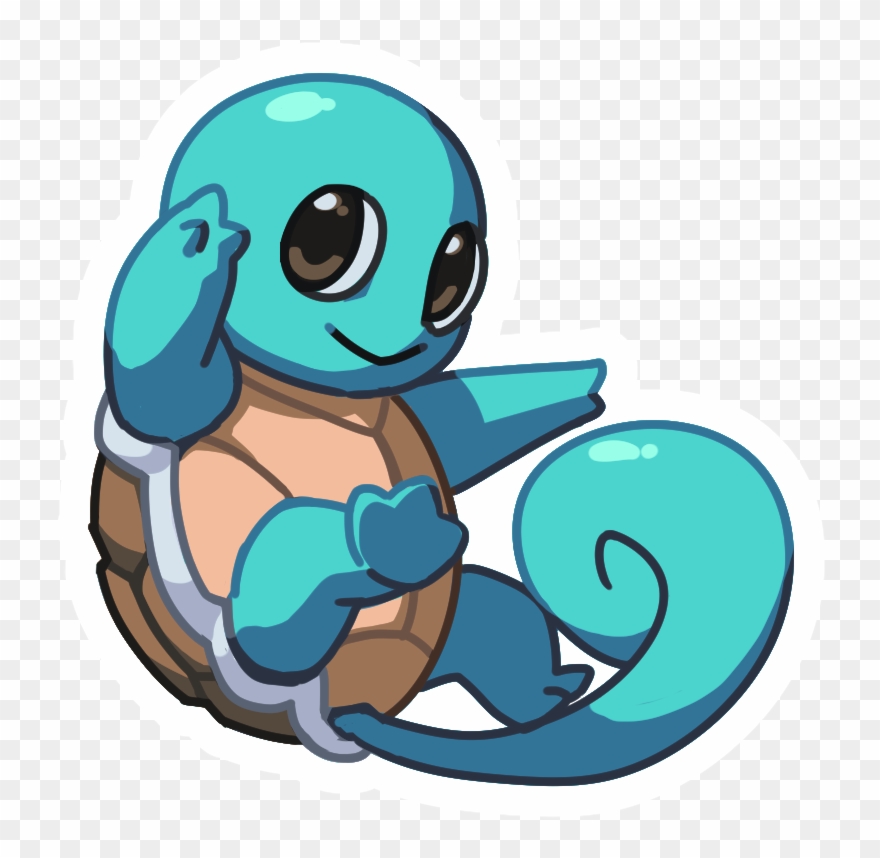 A Fake-sticker Squirtle - Cartoon Clipart