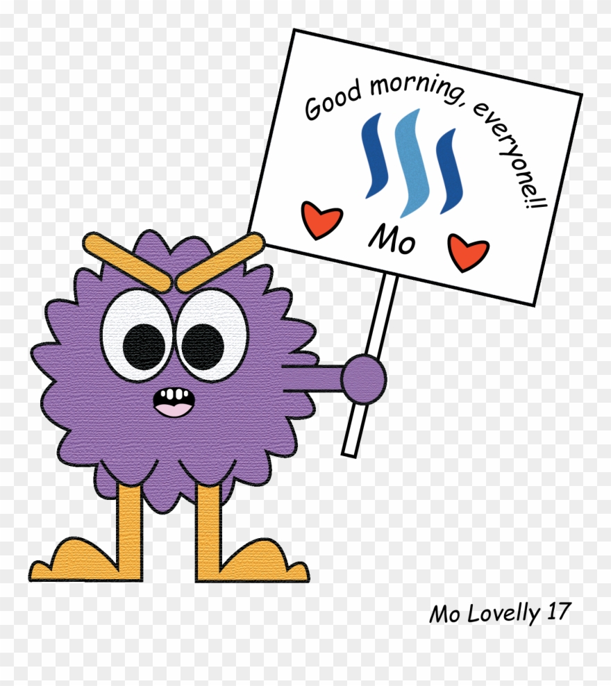 Steemit Signage Good Morning - Cartoon Clipart