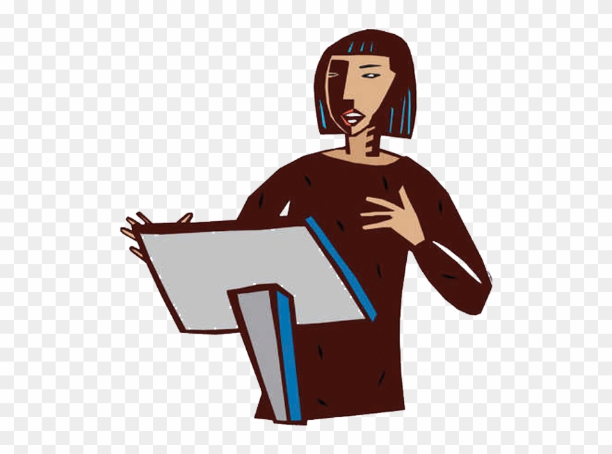 Syllabus For Chem Shakhashiri - Speaking At A Podium Clipart - Png Download