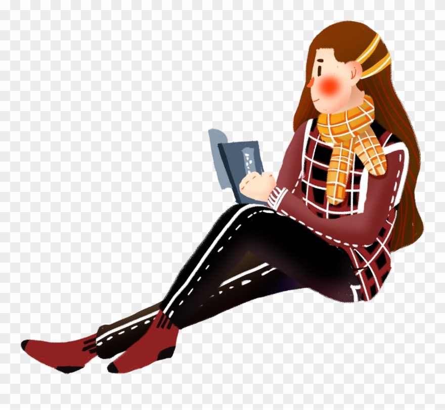 Texture Rétro Illustration Dessinés À La Main Fille - Illustration Clipart