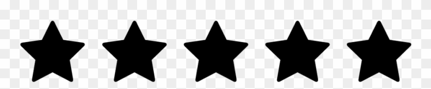 Picture - 5 Black Star Rating Png Clipart