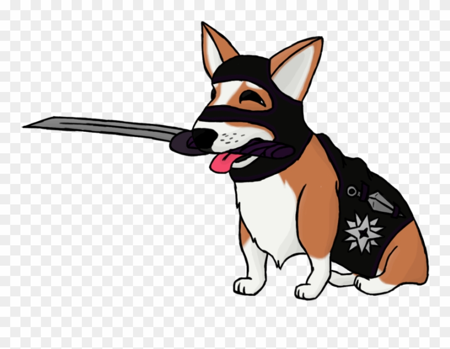 Ninja Corgi By Big Red Hothead - Ninja Corgi Clipart