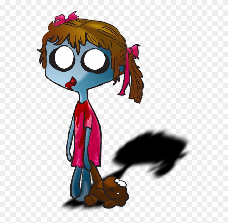 Zombie Clipart Girl Zombie - Zombie Girl Cartoon Png Transparent Png
