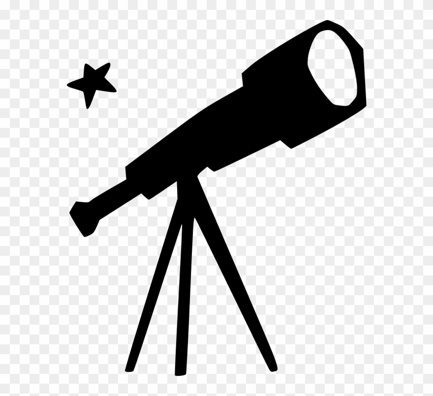 This Png File Is About Telescope , Space Icons - Telescope Black And White Clipart