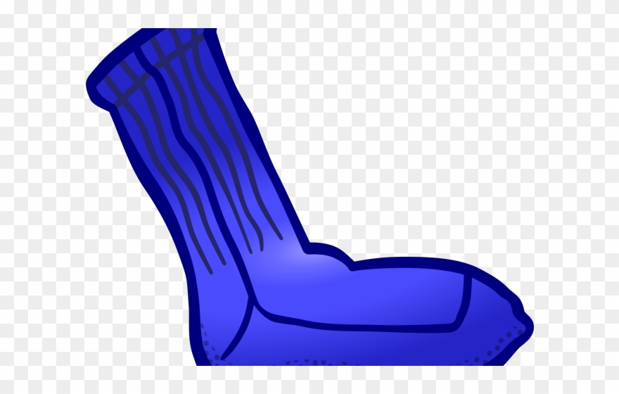 Socks Clipart Wet Sock - One Blue Sock Clipart - Png Download