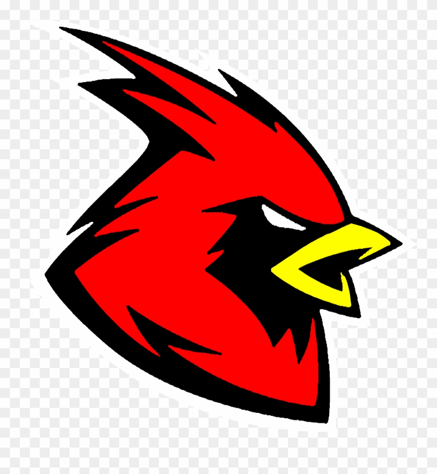 Cardinal Mowing - Emblem Clipart