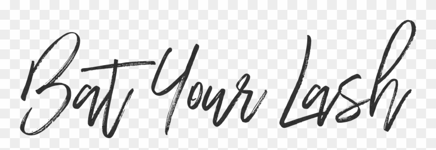 Bat Your Lash Logo - Calligraphy Clipart