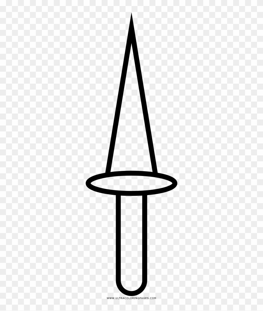 Dagger Coloring Page Clipart