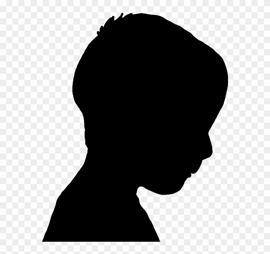 Face Silhouettes Of Men, Women And Children - Transparent Silhouette Head Png Clipart