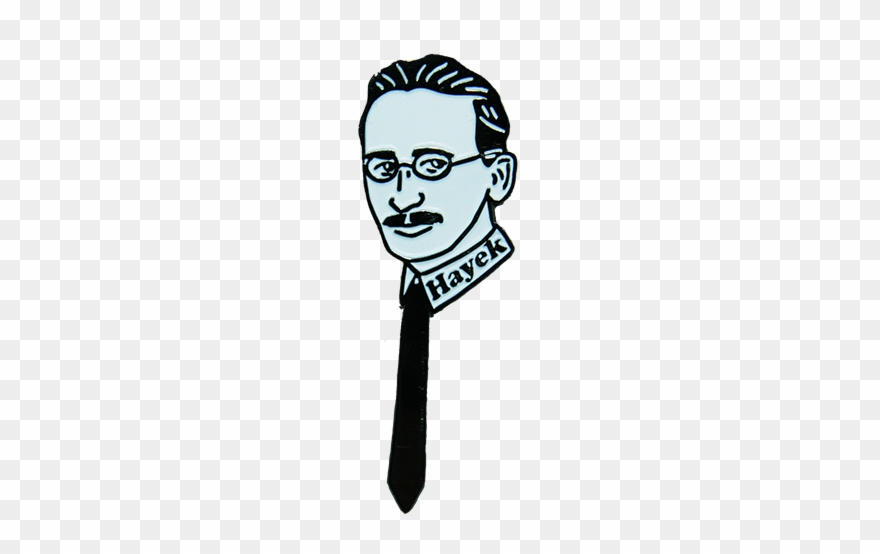 Friedrich Hayek Enamel Pin - Cartoon Clipart