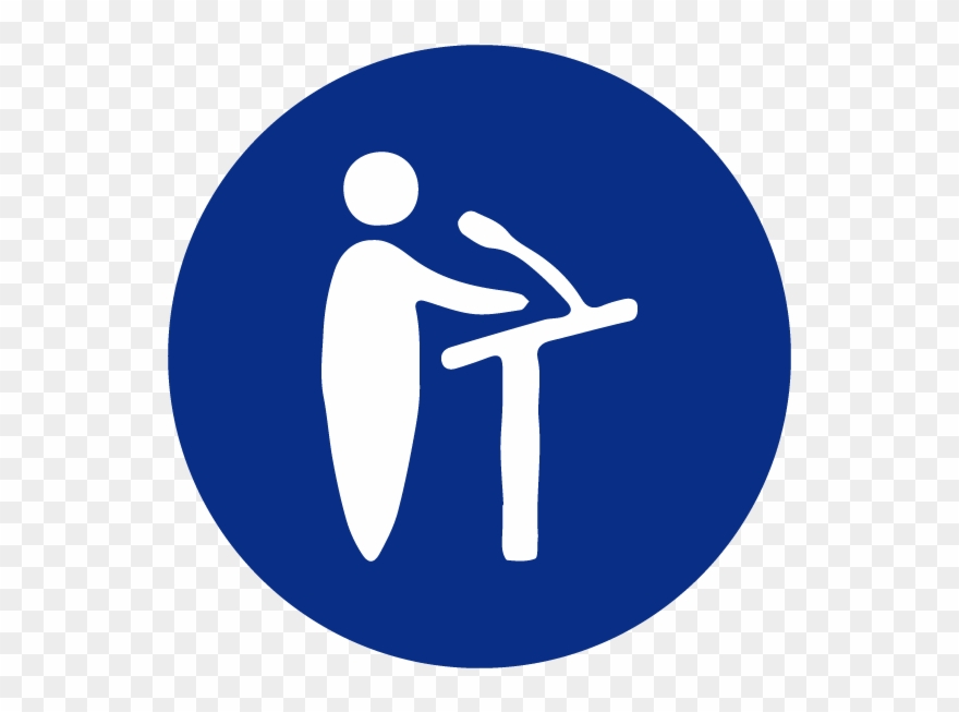 Blue Heading Icons Speaker - Hotel Clipart