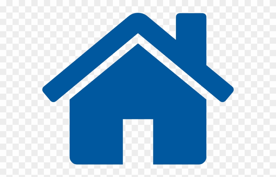 Spring - Home Icon Blue Png Clipart