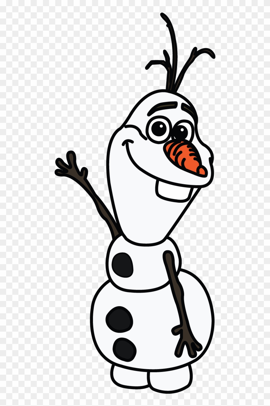 Olaf In Black And White Clipart