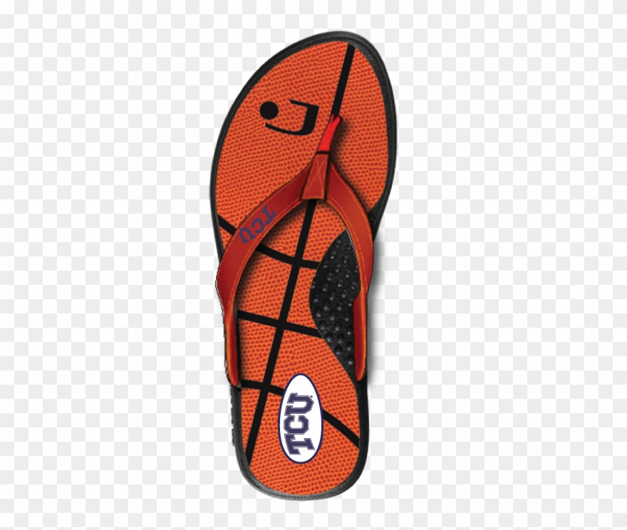 Tcu Horned Frogs Basketball Flip Flops - Basketball Clipart