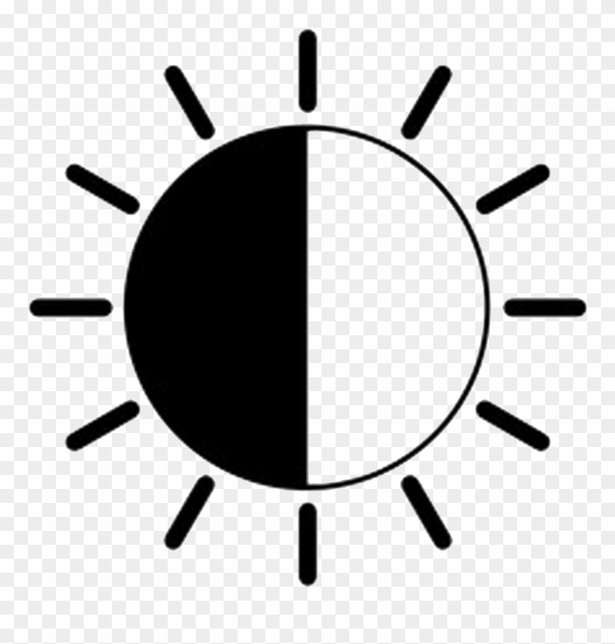 Medium - Sun Vector Black And White Clipart