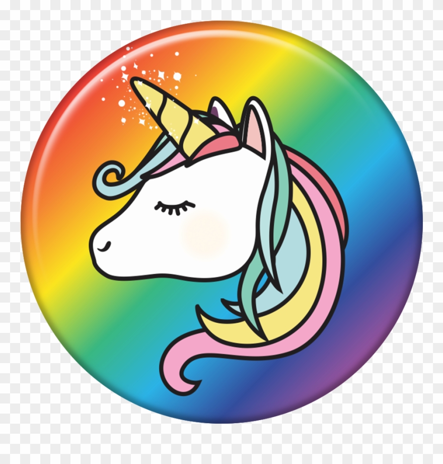 Pop Selfie Unicórnio Colorido Clipart