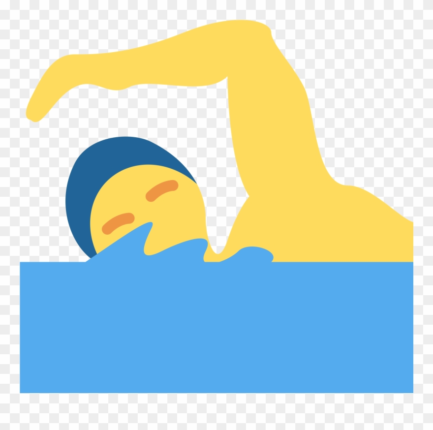 Swimmer Sticker By Twitterverified Account - Emoji Nadando Clipart