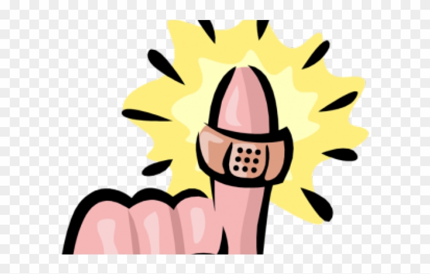 Stub Clipart Stub Toe - Finger With Bandaid Clipart - Png Download