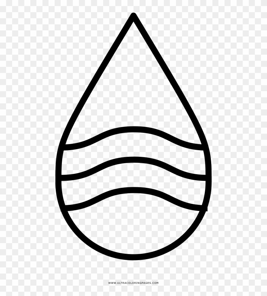 Water Droplet Ripples Coloring Page - Line Art Clipart