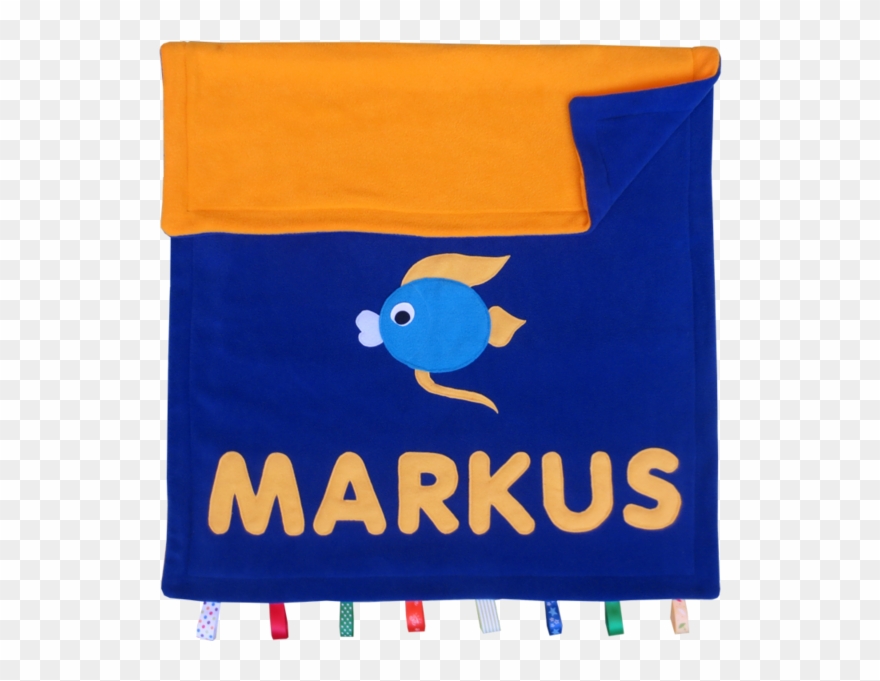 Personalised Name Fish Baby Blanket - Cartoon Clipart