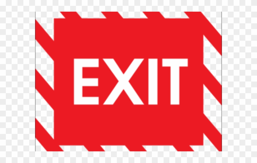 Exit Clipart Emergency Exit - Emblem - Png Download