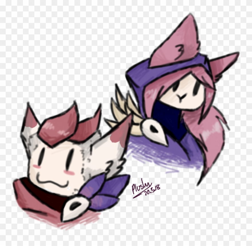A Little Xayah And Rakan Fanart By Plushyy Xayah And - Cartoon Clipart