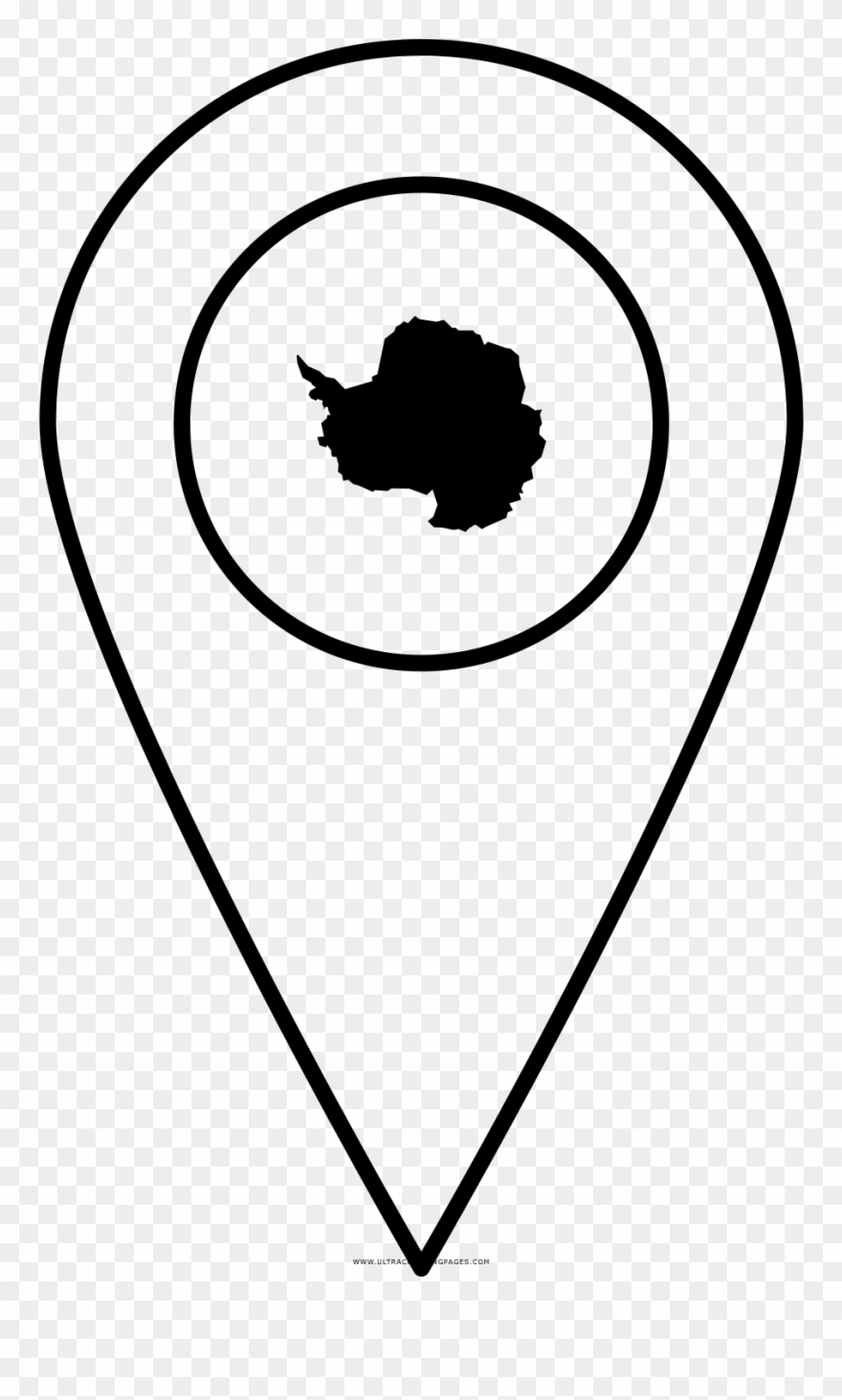 Antarctica Coloring Page - Silhouette Clipart