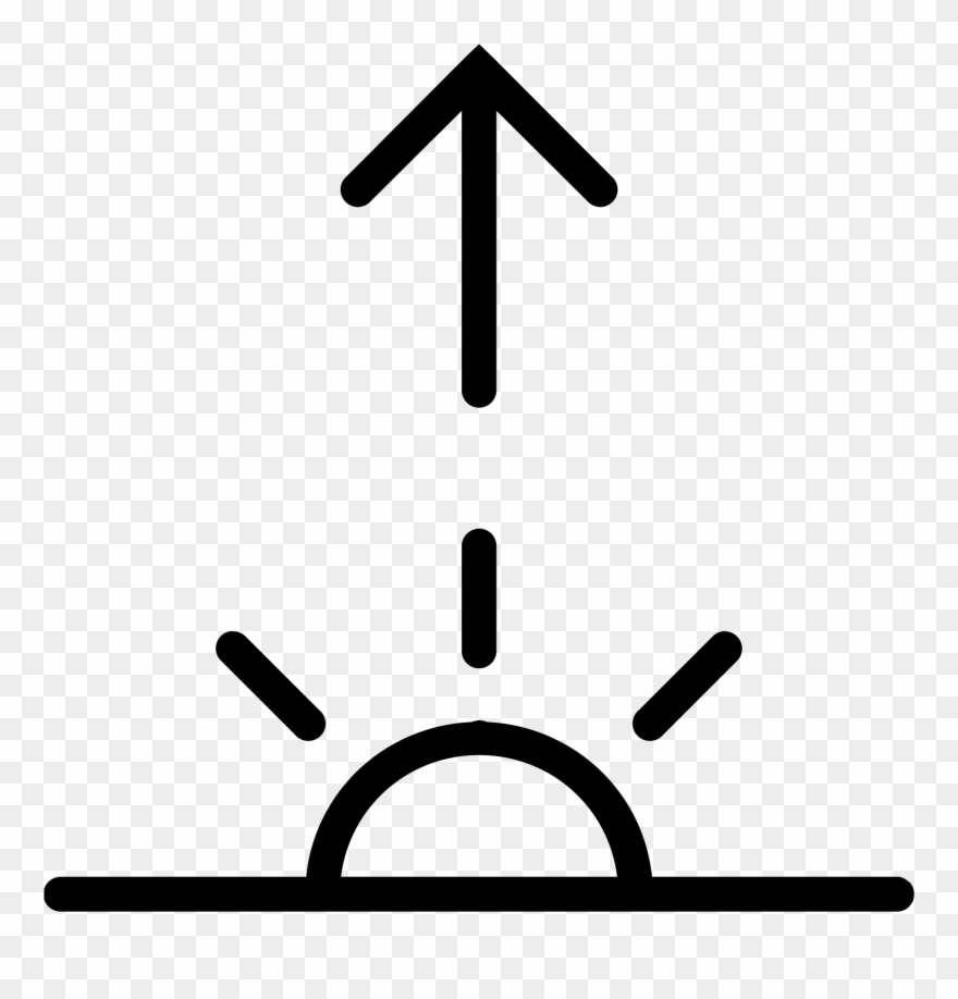 It's A Sun Peaking Halfway Up Over The Horizon - Icon Sunrise Clipart