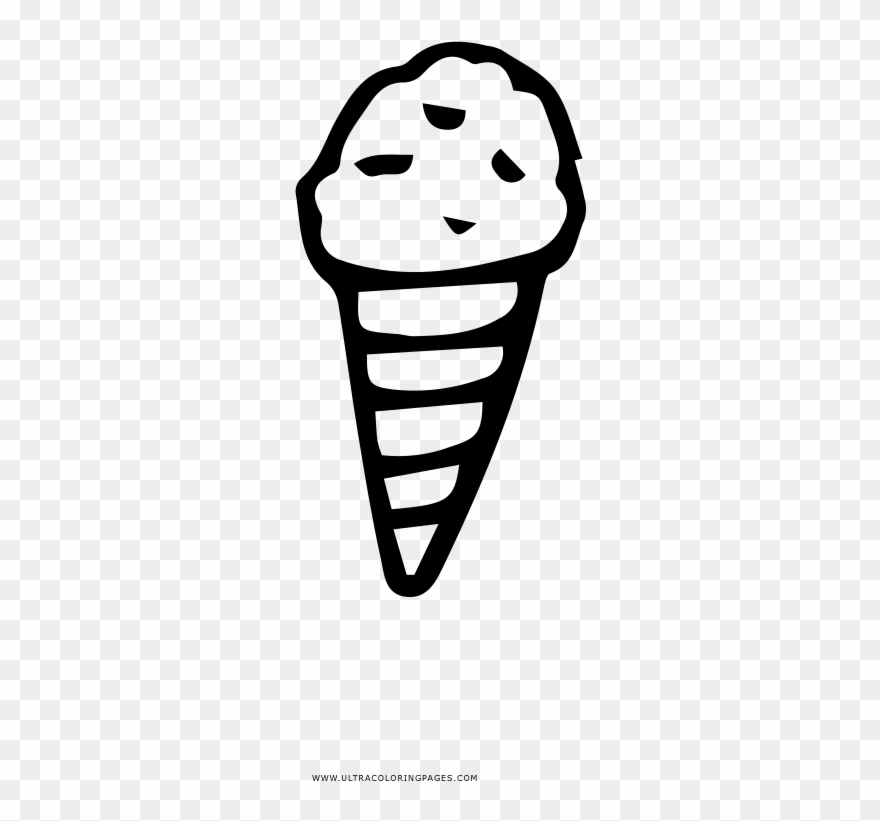 Snow Cone Coloring Page - Gelato Clipart