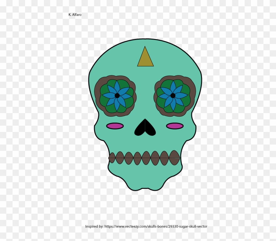 This Sugar Skull Last Week For A Sugar Skull Project - Akademi Bahasa Asing Clipart