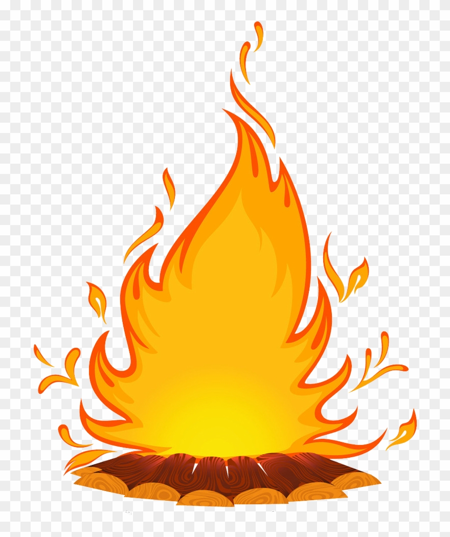Campfire Vector Real Fire - Cartoon Fire Clipart
