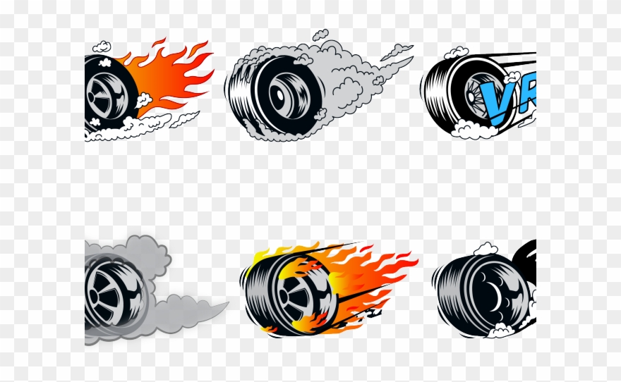 Hot Wheels Clipart Car Burnout - Burnout Wheel - Png Download