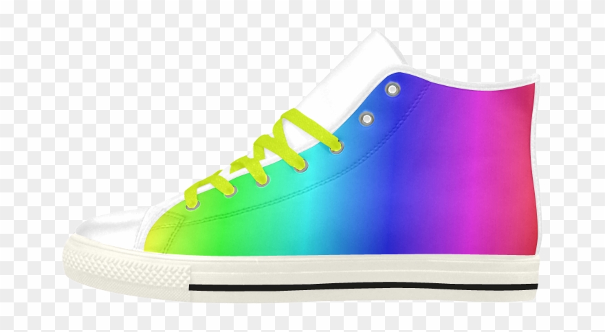 Crayon Box Ombre Rainbow Aquila High Top Microfiber - Skate Shoe Clipart