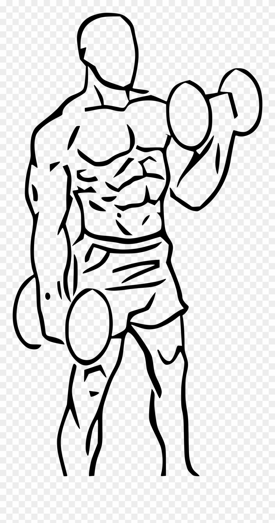 Biceps Drawing Man's Arm - Dumbbell Curl Png Clipart